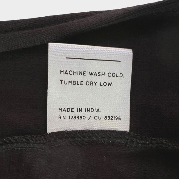 Pact Women's Luxe Jersey V-neck Knot Maxi Side Slit Dress Size Small Black - Picture 7 of 15